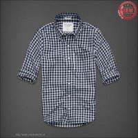 heren abercrombie fitch plaid lang overhemd zwart wit On Sale Wholesale bkoja794